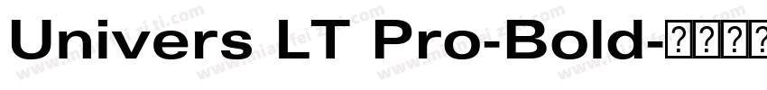 Univers LT Pro-Bold字体转换